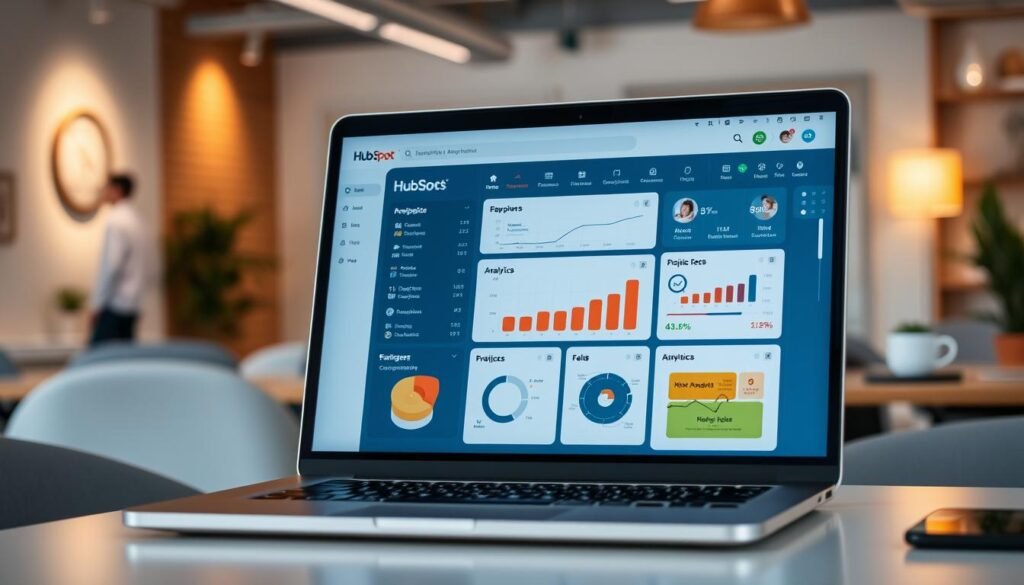 HubSpot user interface demonstrating features